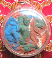 Amulette Thai multicolore de Jatukham Rammathep et Ganesh - Wat Mahatat.