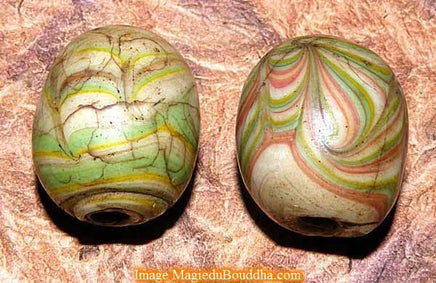 Perles Tibétaines anciennes - pâte de verre vendor-unknown
