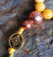 Chapelet bouddhiste Tibétain mala pour la pratique de Manjushri + cadre. La Magie du Bouddha.