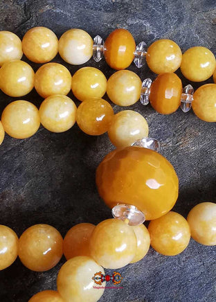 Chapelet bouddhiste Tibétain mala pour la pratique de Manjushri + cadre. La Magie du Bouddha.