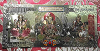Billet magique de fortune de 100.000 roupies de Lakshmi, Ganesh et Sarasvati. La Magie du Bouddha.