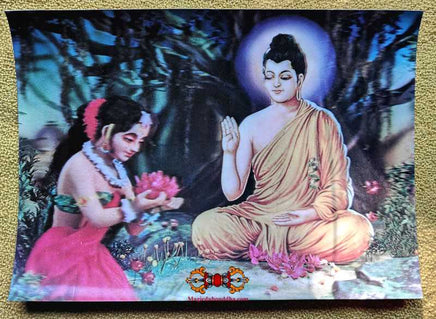 Carte postale ancienne du Bouddha (années 50). La Magie du Bouddha.