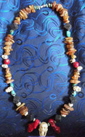 Collier de style Chamanique Tibétain avec crânes en os. magiedubouddha