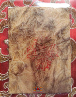 Carte protectrice Tibétaine pentacle du Mahasiddha Thangtong Gyalpo - Protection contre les catastrophes naturelles. La Magie du Bouddha.