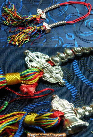 Grands compteurs de mantra pour mala - cloche et dorje argent. magiedubouddha
