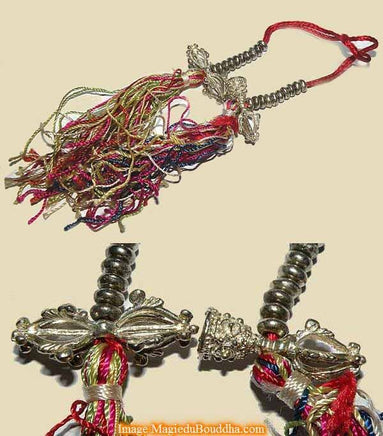 Grands compteurs de mantra pour mala - Cloche et dorje argent. magiedubouddha