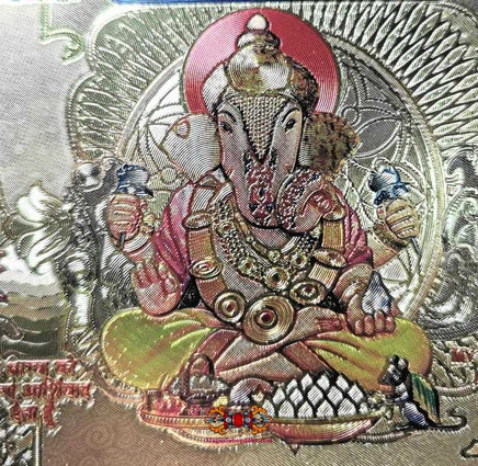 Billet magique de fortune de 100.000 roupies de Lakshmi, Ganesh et Sarasvati. La Magie du Bouddha.