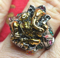 Bague bénie de Ganesh Wen Phra Pikanet - Wat Saman Ratanaram. La Magie du Bouddha.