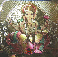 Billet magique de fortune de 100.000 roupies de Lakshmi, Ganesh et Sarasvati. La Magie du Bouddha.
