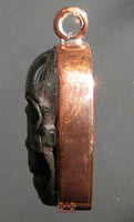 Pendentif Tibétain crâne Citipati en labradorite et cuivre. magiedubouddha