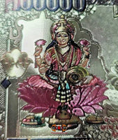 Billet magique de fortune de 100.000 roupies de Lakshmi, Ganesh et Sarasvati. La Magie du Bouddha.