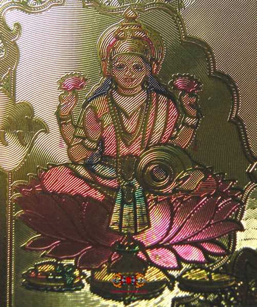 Billet magique de fortune de 100.000 roupies de Lakshmi, Ganesh et Sarasvati. La Magie du Bouddha.