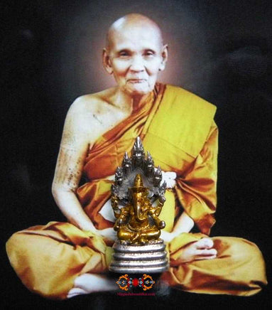 Amulette de Phra Pikanet (Ganesh) sous le Roi des Nâgas - Très Vénérable LP Dooh. La Magie du Bouddha.