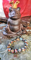 Bracelet / Mala de poignet en grosses perles de verre façon murano. magiedubouddha