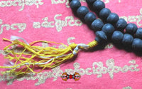 Chapelet Bouddhiste Look Phrakham en bois noir - Très Vénérable LP Kambo. La Magie du Bouddha.