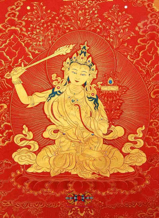 Amulette mantra du Bouddha de la sagesse transcendante Manjushri - Pour la mémoire et les études. La Magie du Bouddha.