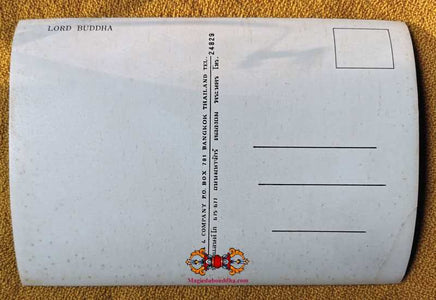 Carte postale ancienne du Bouddha (années 50). La Magie du Bouddha.