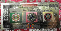 Billet magique de fortune de 100.000 roupies de Lakshmi, Ganesh et Sarasvati. La Magie du Bouddha.