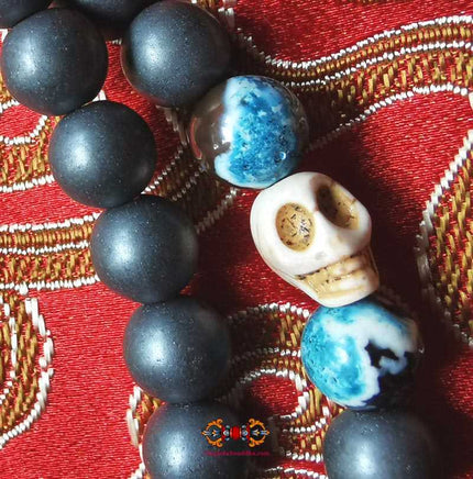 Chapelet Bouddhiste Tibétain en pyrite - Pour la pratique de Chana Dorje (Vajrapani). magiedubouddha.com