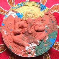 Amulette Thai multicolore de Jatukham Rammathep et Ganesh - Wat Mahatat. magiedubouddha