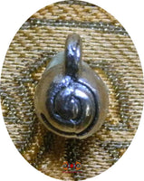 Relique Bouddiste perles sacrées Ringsel translucide dans un reliquaire scellé. La Magie du Bouddha.