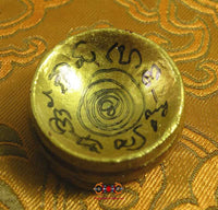 Boule de cristal noire Look Geow Samadhi bénie par Luang Phor Dooh – Protection de Phra Rahu (édition 1989, Wat Sakai) La Magie du Bouddha.