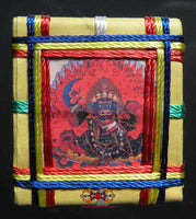 Amulette Yantra de Mahakala noir par Sa Sainteté le Karmapa. La Magie du Bouddha.