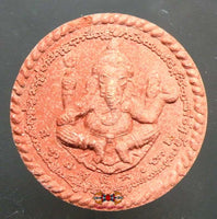 Grande amulette rouge de Ganesh et Brahma. magiedubouddha