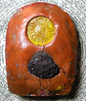 Tsa Tsa Tibétaine peinte de Vajrapani (Chana Dorje). La Magie du Bouddha.