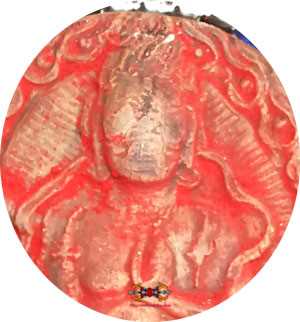 Chapelet Tibétain de fer (avec Tsa Tsa rouge de Vajrapani) - Pour la pratique de la méditation de Vajrapani et Vajrakilaya. La Magie du Bouddha.