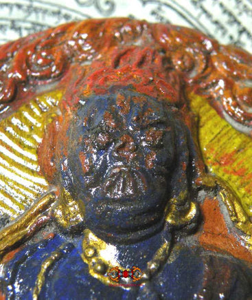 Tsa Tsa Tibétaine peinte de Vajrapani (Chana Dorje). La Magie du Bouddha.