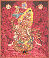 Amulette Tibétaine Yantra Dza-Rung (Chakra de Rahula) - contre les mauvaises influences astrologiques. La Magie du Bouddha.