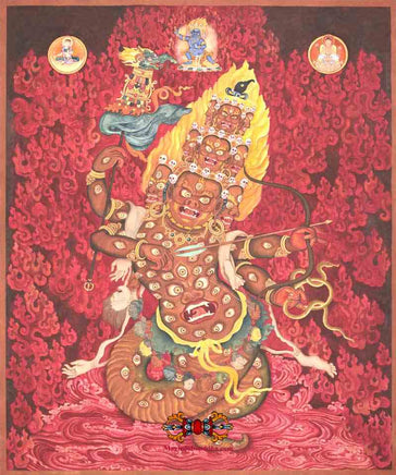 Amulette Tibétaine Yantra Dza-Rung (Chakra de Rahula) - contre les mauvaises influences astrologiques. La Magie du Bouddha.