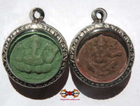 Collection de huit amulettes Ganesh aux couleurs des jours de la semaine - Wat Kaek. magiedubouddha