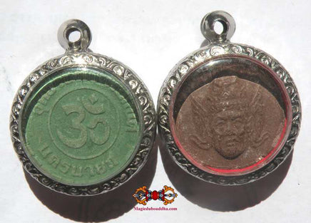 Collection de huit amulettes Ganesh aux couleurs des jours de la semaine - Wat Kaek. magiedubouddha