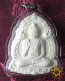 Grande amulette blanche du Bouddha Sakyamouni - Très Vénérable LP Nuam.