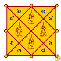 Amulette protectrice Phra Somdej (avec Yant Trinisingue) – Wat Om Noi
