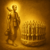 Lot d’amulettes Phra Siwali – Série de 21 pièces coulées ensemble (Wat Sakai, années 1980 – Luang Phor Dooh)