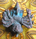 Amulette ancienne de Ganesh à 10 bras.