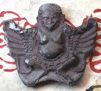 Large Ancient Magnetic Dark Stone Garuda Thokcha Amulet