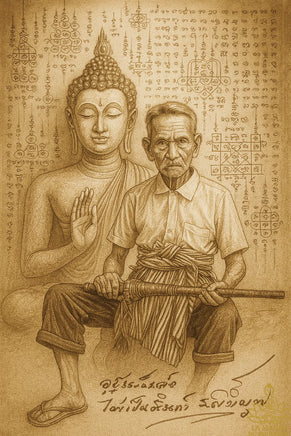 Amulette Jatukham Rammathep multicolore – Série Buang Sue Heng (1998) – Ajarn Khunpan Rak Ratchadet La Magie du Bouddha.