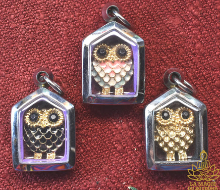 Amulettes hiboux sacrés Nok Hou - Vénérable Phra Ajarn Song La Magie du Bouddha.
