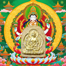 Amulette ancienne du Bouddha Amithaba – Consacrée dans les années 70 (temple chinois de Thaïlande)