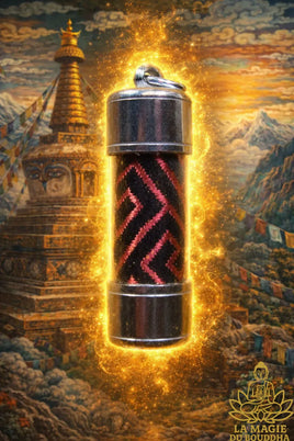 Amulette Tibétaine des 4 mantra-reliques.