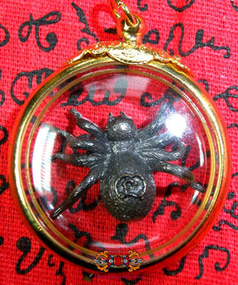 Amulette Thaï de fortune araignée Meng Mum Riak Sap - Très Vénérable LP Suppah. La Magie du Bouddha.