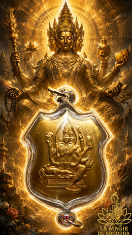 Amulette Thai protectrice Bouclier de Brahma - Wat Sakai (Temple du Très Vénérable LP Dooh). La Magie du Bouddha.