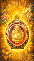 Rare amulette Look Aum Phra Sanghajai - Très Vénérable Luang Phor Poon du Wat Pailom La Magie du Bouddha.