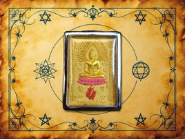 Amulette Bouddha et Coqs de combat – Luang Phor Suang (Wat Tham Phrom Sawat – Lopburi)