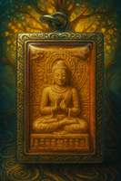 🪷 Amulette du Bouddha Shakyamouni – Luang Phor Charoen – Wat Ampawa (Singburi), 2002 La Magie du Bouddha.