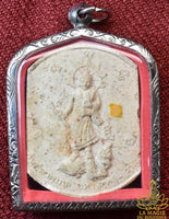 🐢 Amulette Thao Mahaphrom Shinna Panchara Bouddha chinois debout sur tortue et nagas La Magie du Bouddha.